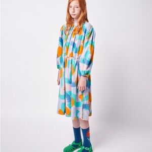 Bobo Choses Brushstrokes all over woven midi dress